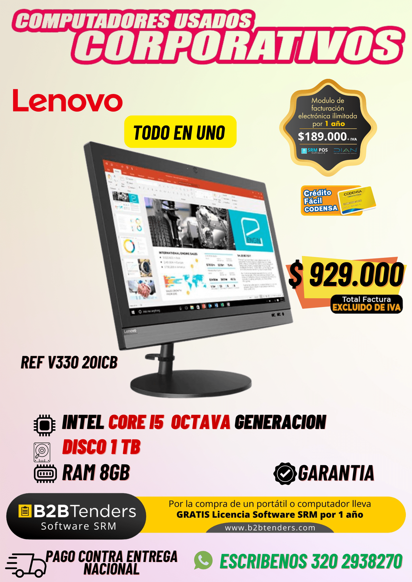 Lenovo V330 INTEL®CORE™ I5 octava